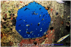 Rozi wreck the hole thing, Cirkewwa Malta by Joseph Azzopardi 